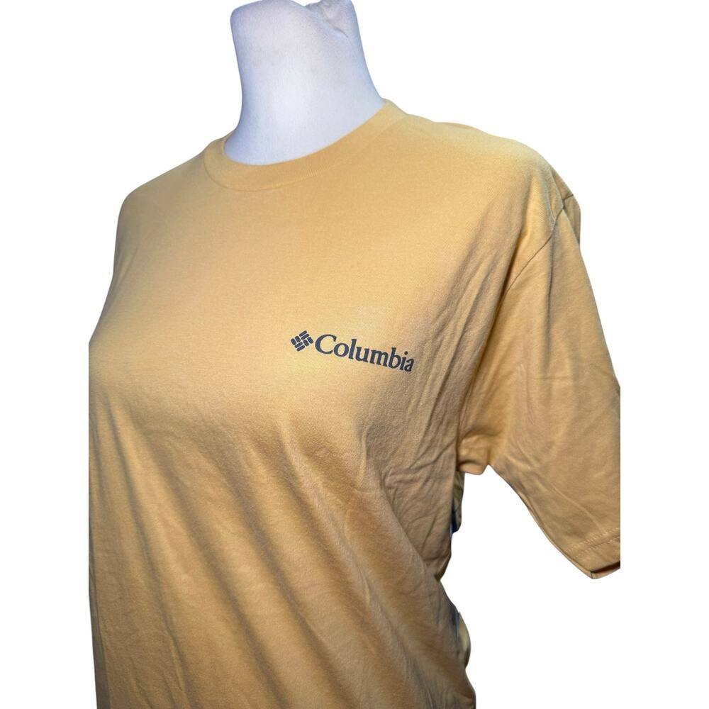 Columbia Cenat Graphic Tee, Mustard Yellow, Gorpcore Outdoors, Men's Medium, NWT - Picture 4 of 9
